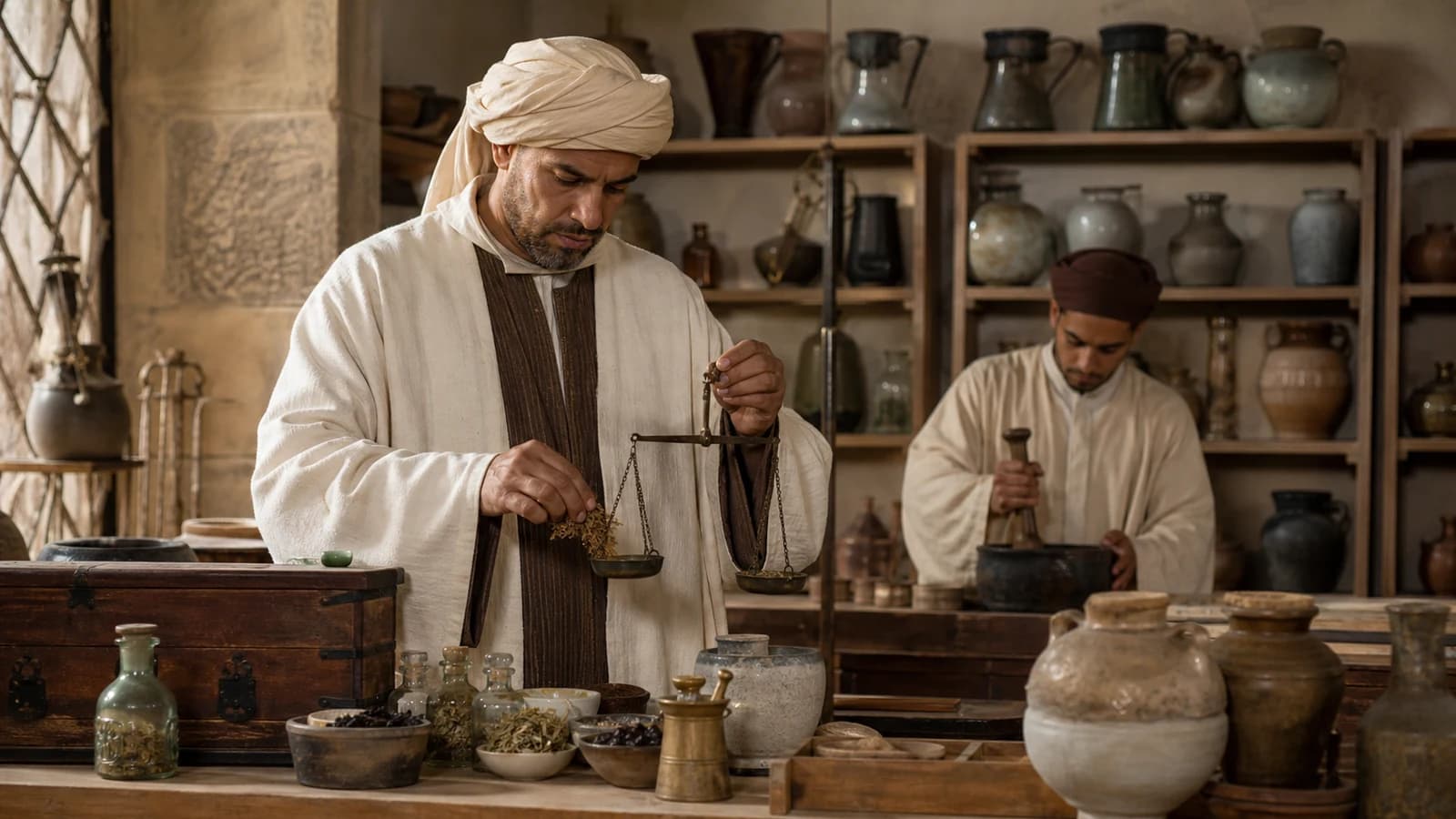 الصيدلة الإسلامية في العصور الوسطى: الأدوية والأقراباذين والحوانيت