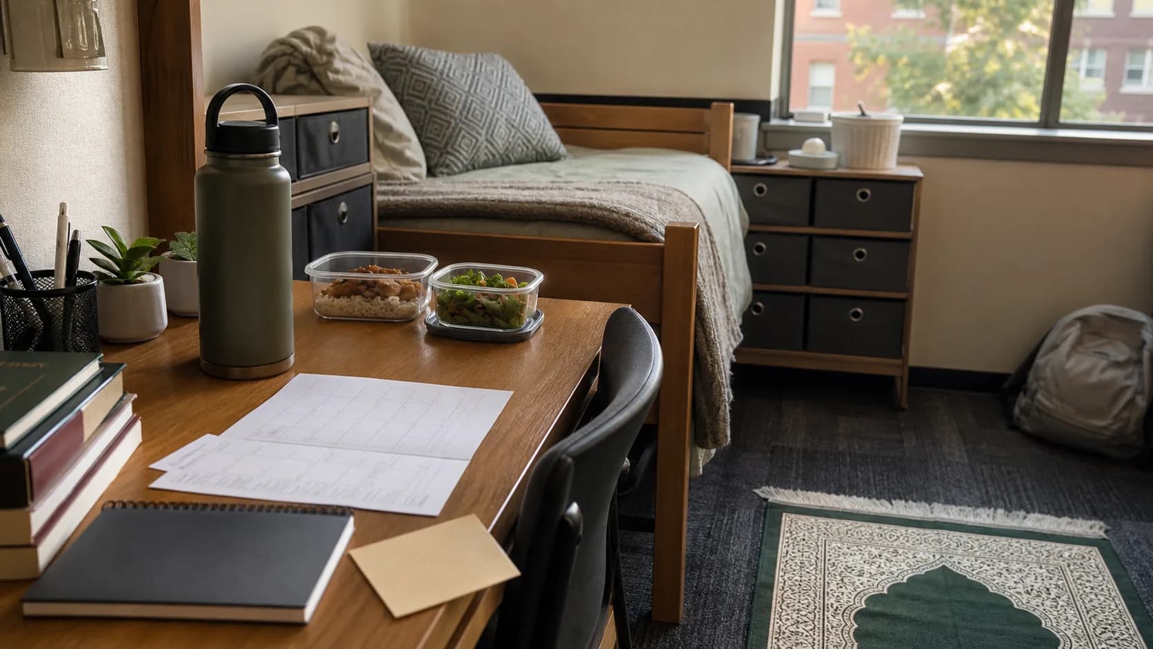 Muslim College Dorm Checklist for Prayer Halal Food and Roommates