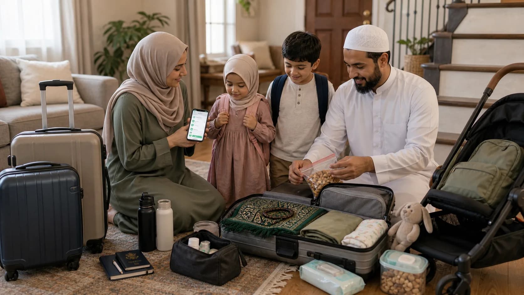 Muslim Family Travel Checklist for Prayer Halal Food and Kids