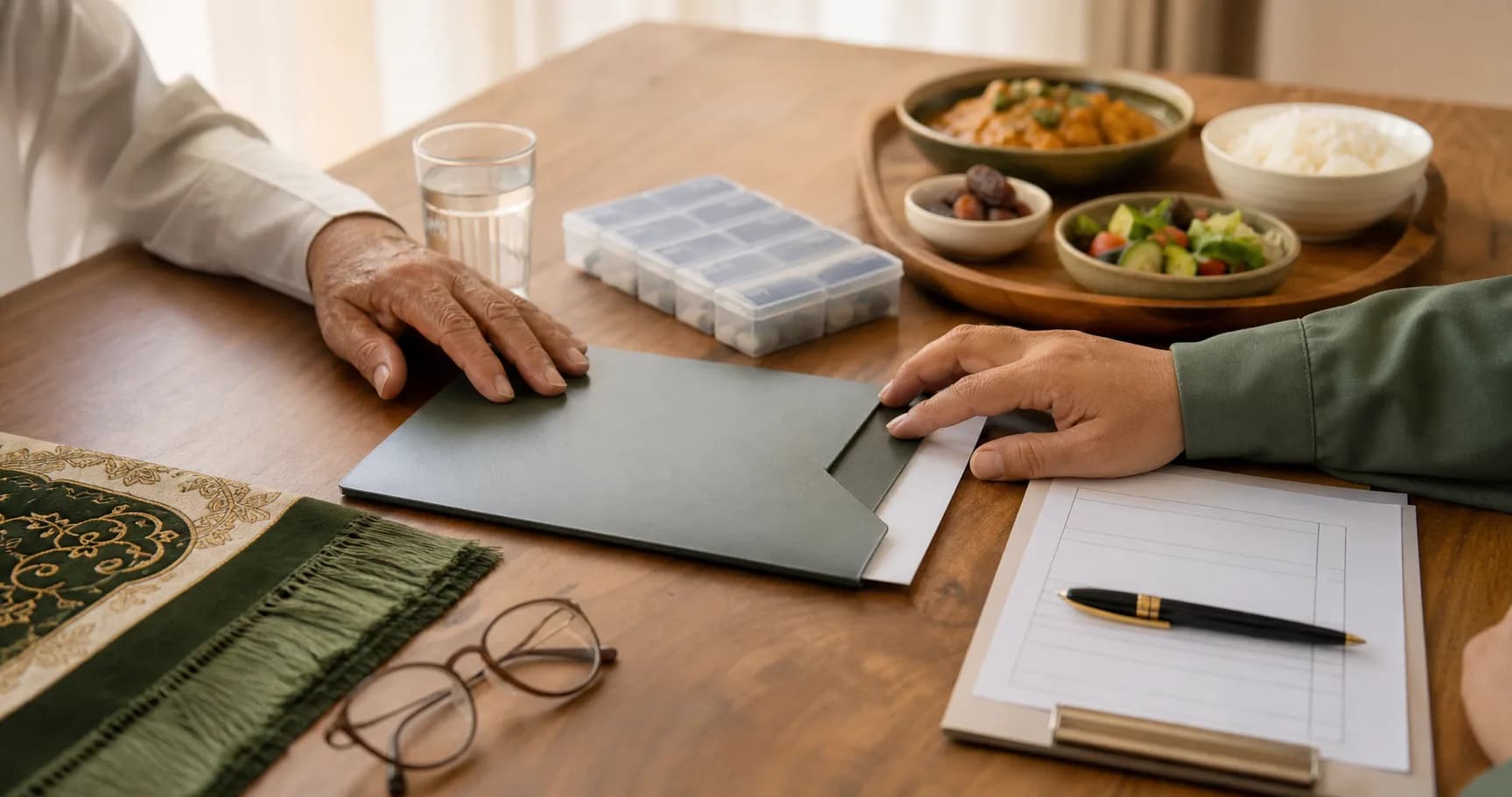 Muslim Elder Care Checklist for Prayer Halal Meals Medicine and Documents