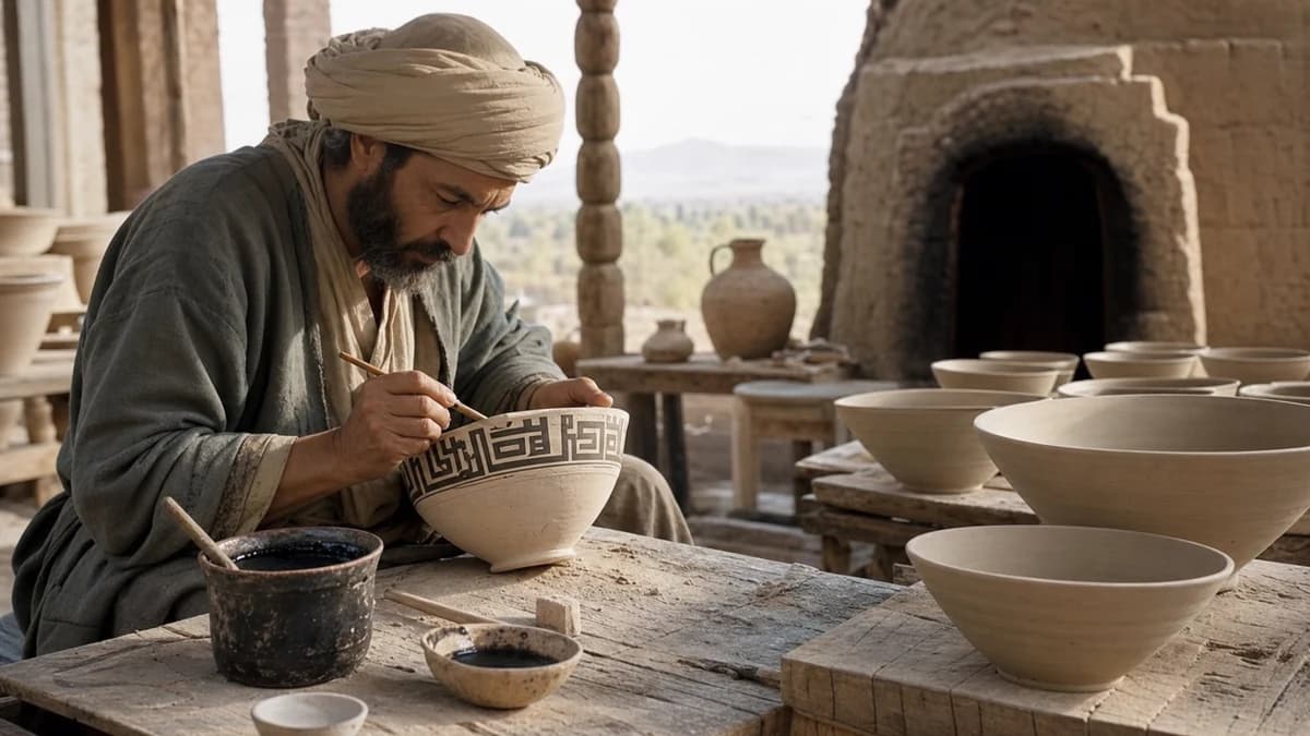 Cerámica epigráfica samánida: Kufic en la superficie