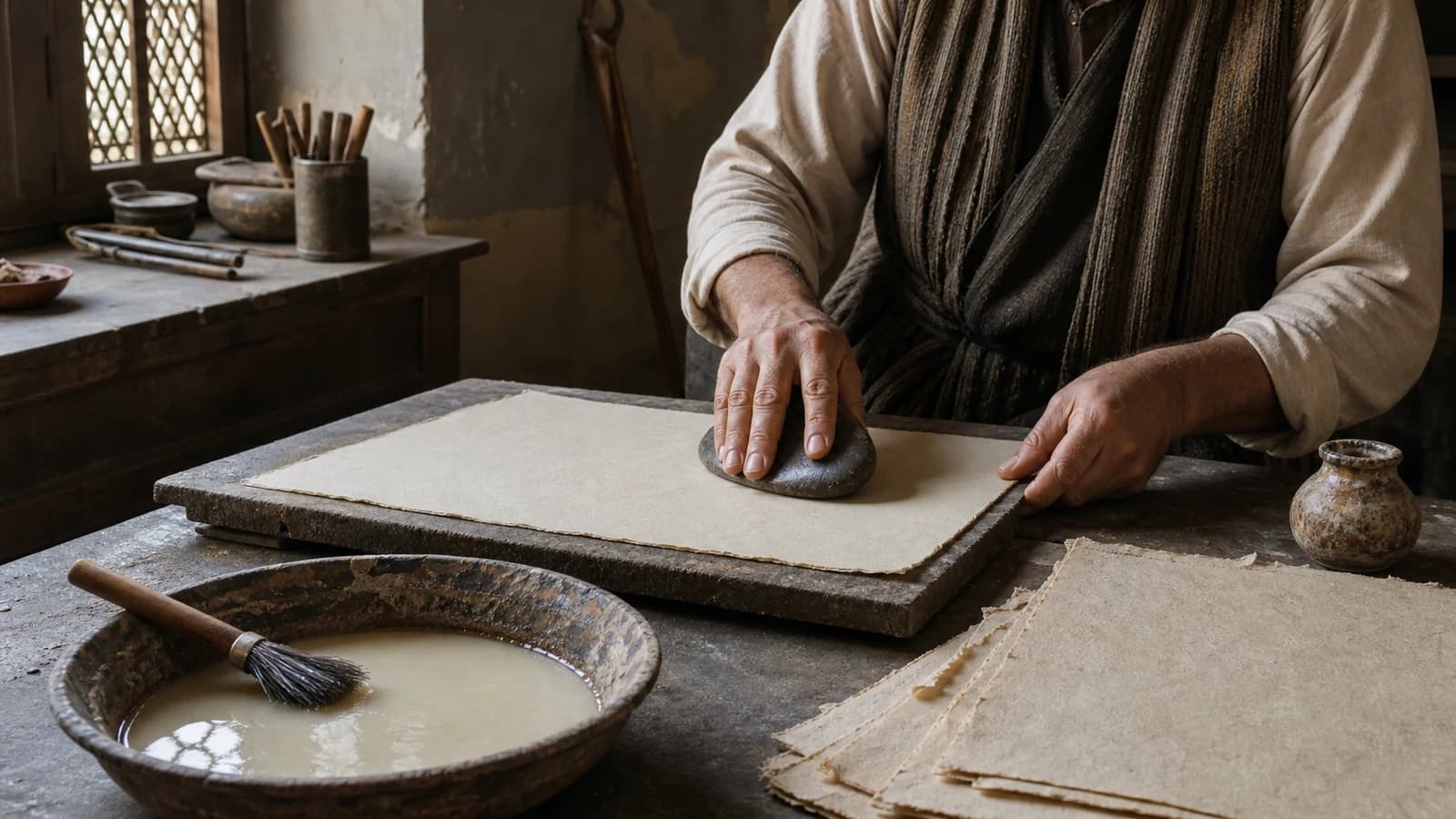 Islamic Paper Sizing and Burnishing: Preparing the Page